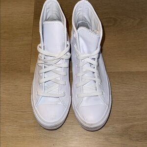 Converse Leather White High-Top Sneakers